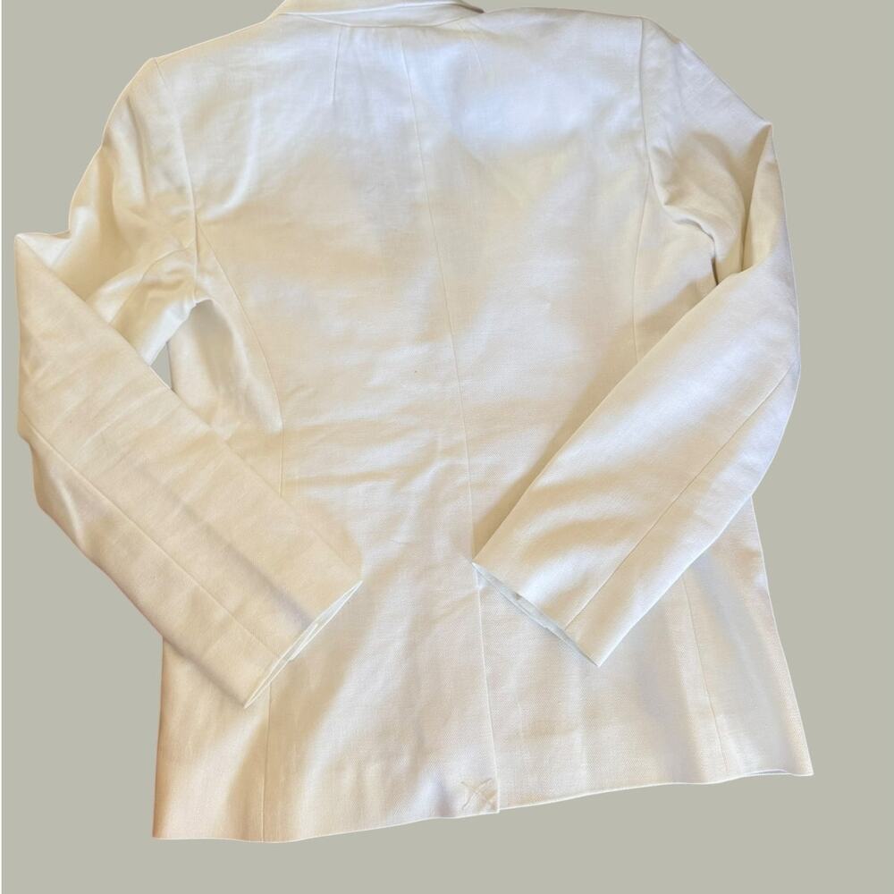 JCREW Parke blazer in stretch linen blend-Ivory Size 6 - Picture 4 of 12